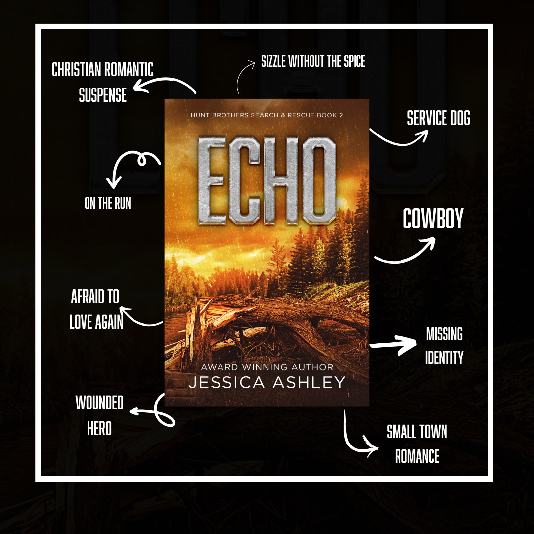 Book cover of 'Echo' by Jessica Ashley with genre tags on a black background