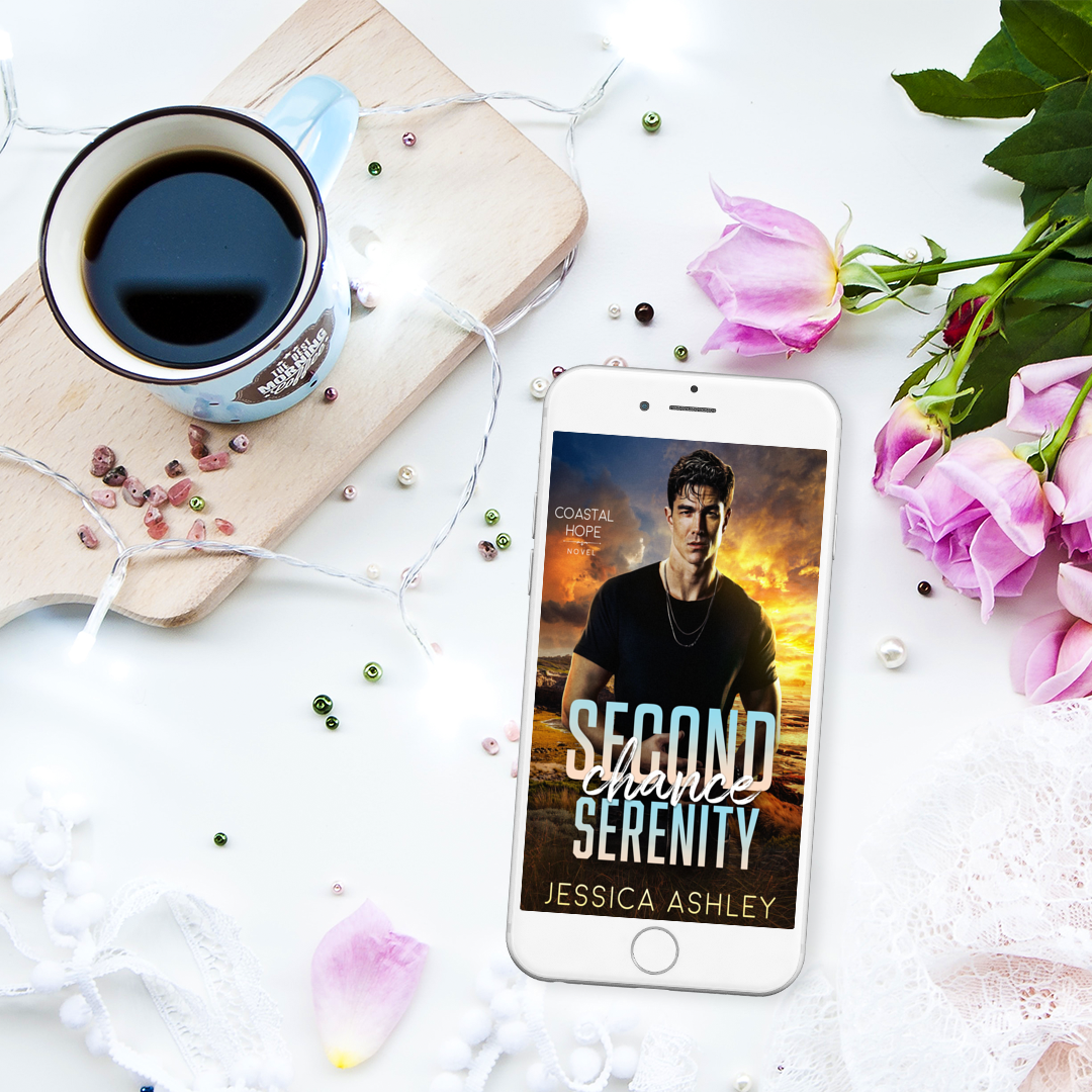 Second Chance Serenity Coastal Hope Series eBook with Coffee and roses