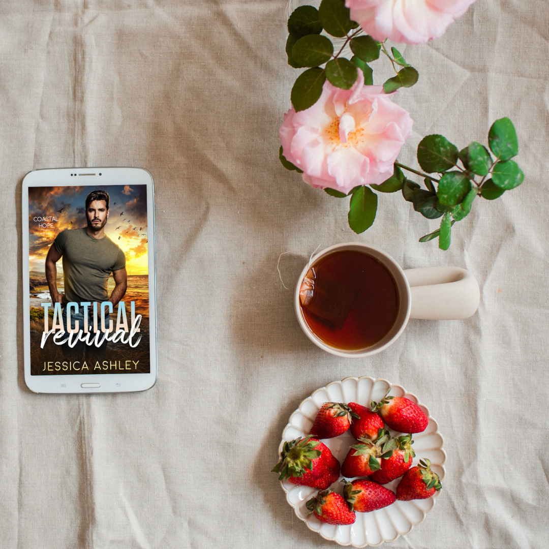 Tactical Revival Coastal Hope Series with tea, strawberries, and flowers