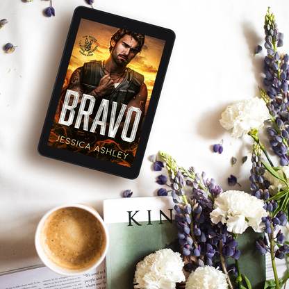 Bravo Hunt Brothers Search and Rescue Series eBook coffee shop image with flowers