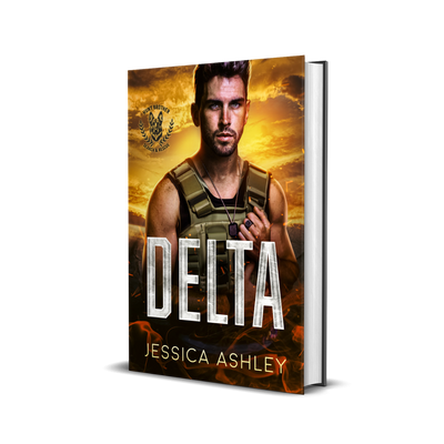 Book cover of 'Delta' by Jessica Ashley with a military-themed design.