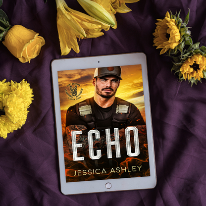 Echo Hunt Brothers Search and Rescue Series eBook purple background with yellow flowers