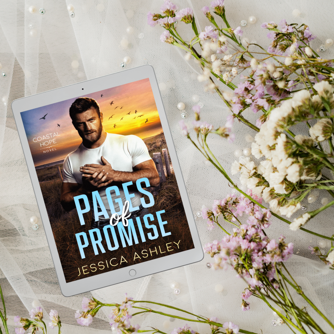 Pages of Promise Coastal Hope Series eBook with flowers on lace background