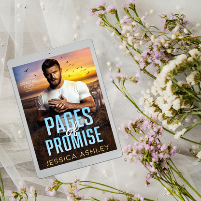 Pages of Promise Coastal Hope Series eBook with flowers on lace background