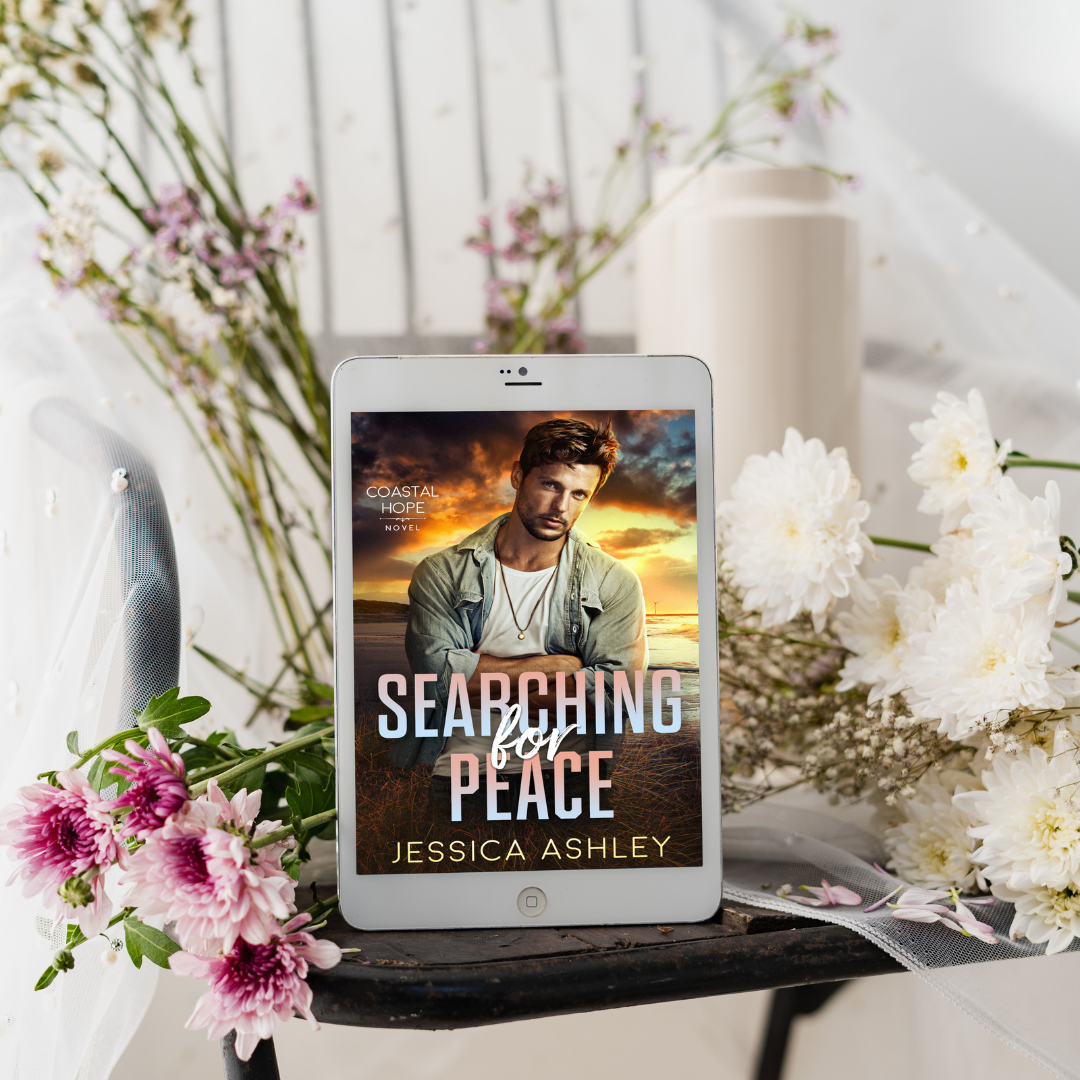 Searching for Peace Coastal Hope Series eBook on iPad with flowers