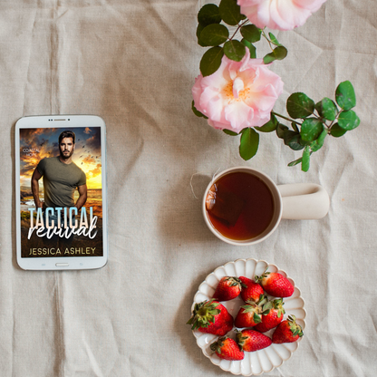 Tactical Revival Coastal Hope Series with tea, strawberries, and flowers